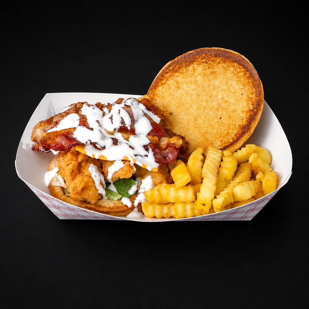 Bacon Ranch Sandwich & Fries.